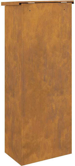 Dulap Suspendat Rusty pentru Sufragerie, din Metal, Negru Rusty 44,5x29x110,5cm