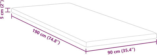 vidaXL Mattress Topper Single Polyester 90x190x5cm