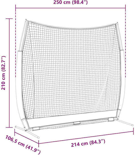 Vidaxl Βοηθήματα Εκπαίδευσης Γκολφ Μαύρο 214 X 106.5 X 210 Εκ
