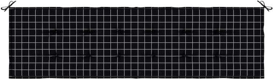 vidaXL Μαξιλάρι για Παγκάκι Κήπου Καρό Μοτίβο 50x180εκ.