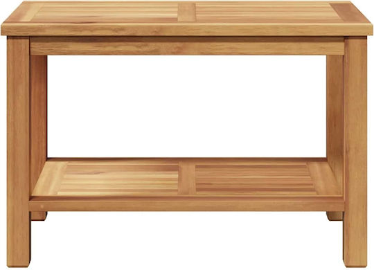 Sitting Room Table for Small Outdoor Spaces from Teak Brown 70x40x45cm