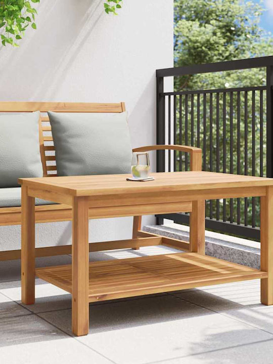 Sitting Room Table for Small Outdoor Spaces from Teak Brown 90x50x45cm