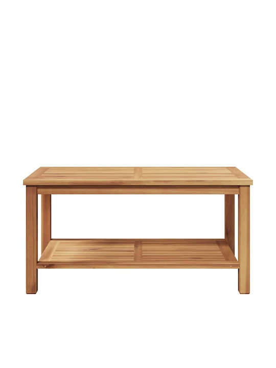 Sitting Room Table for Small Outdoor Spaces from Teak Brown 90x50x45cm