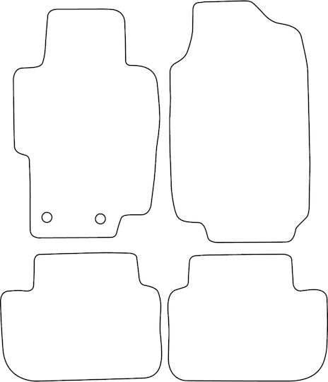Set Covorașe Auto Velur Honda Accord VII 2003-2007 Margine Neagră