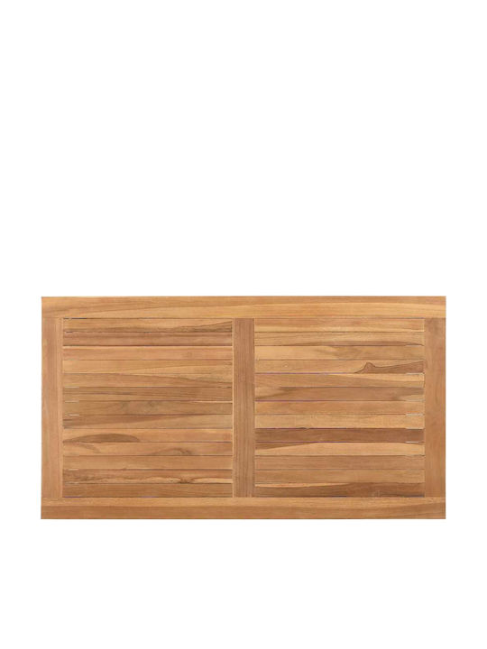 Sitting Room Table for Small Outdoor Spaces from Teak Brown 90x50x45cm