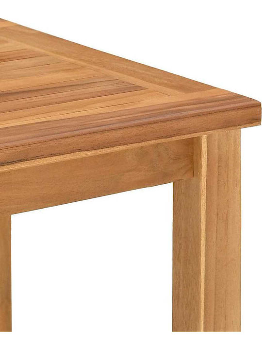 Sitting Room Table for Small Outdoor Spaces from Teak Brown 45x45x36cm