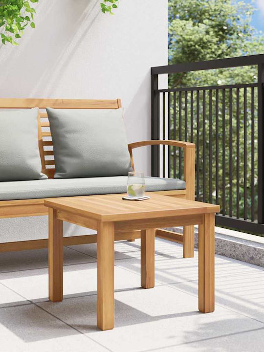 Sitting Room Table for Small Outdoor Spaces from Teak Brown 45x45x36cm
