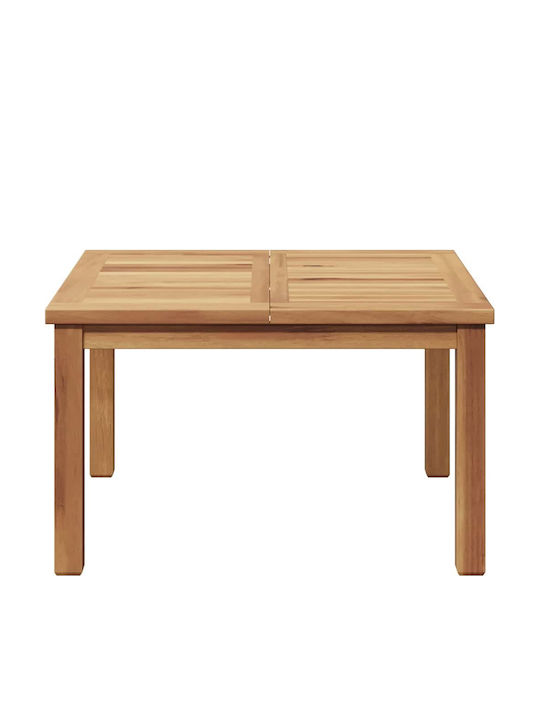 Sitting Room Table for Small Outdoor Spaces made of Teak Brown 60x60x36cm