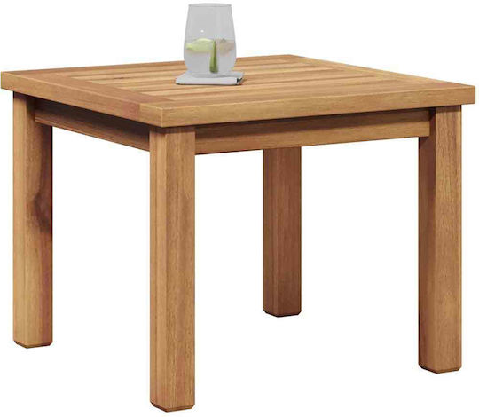 Sitting Room Table for Small Outdoor Spaces from Teak Brown 45x45x36cm