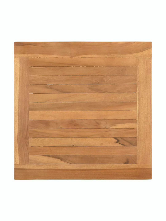 Sitting Room Table for Small Outdoor Spaces from Teak Brown 45x45x36cm