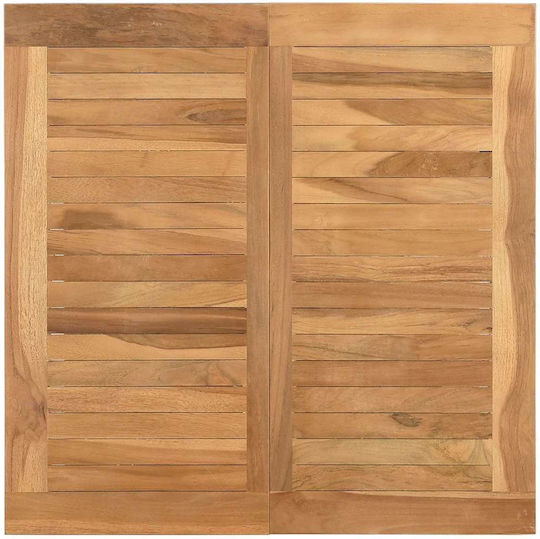 Sitting Room Table for Small Outdoor Spaces made of Teak Brown 60x60x36cm