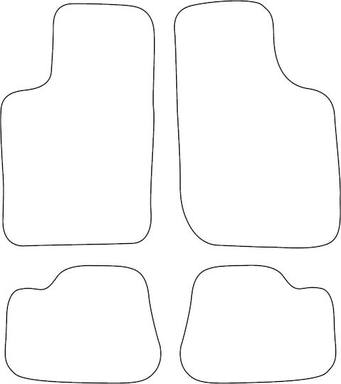 Set Covorașe Velur Potrivite Pentru Opel Kadett E 1984-1994 Margine Neagră
