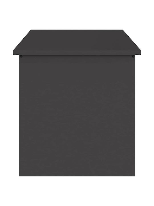 vidaXL Cutie de depozitare pentru exterior Metalic Negru L100xW50.5xH50buc
