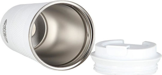Nils Stainless Steel Thermos Bottle 510ml White with Handle