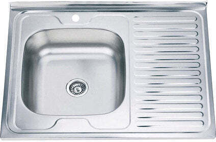 Inter Ceramic 8660AR Ένθετος Δεξιός Inox Μ80xΠ60cm Ασημί