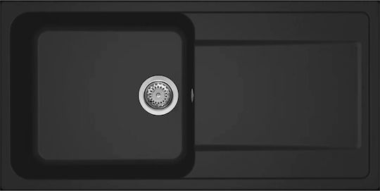 Elleci Life 480 LG248040 Drop-In Sink Synthetic Granite W100xD50cm Nero