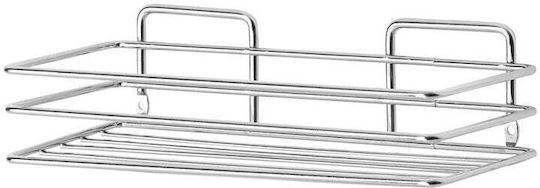 Metalife Стенен Рафт за баня Метален 24x11x7.5см Сребриста