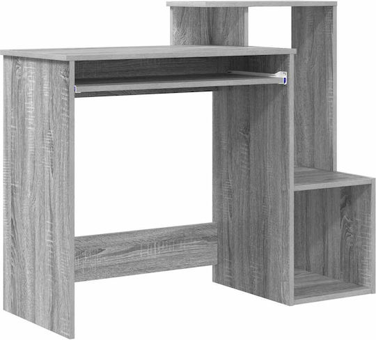Birou de calculatoare din lemn Gri Sonoma 106x40x88.5cm