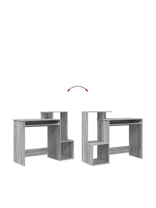 Computer Office Wooden Grey Sonoma 106x40x88.5cm