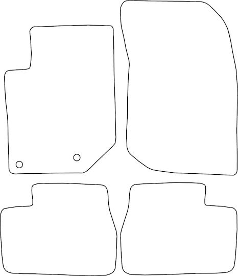 Set Velour Car Mats Matching Citroen DS3 Crossback 2019 Blue Edging