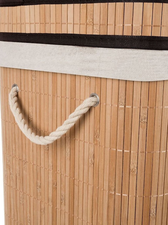 Coș De Rufe Din Bambus Pliabil 100lt 60x54x35cm Bej
