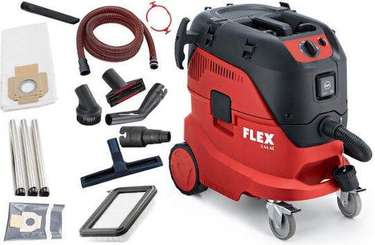 Flex Flex S 44 L AC Nass-Trocken Staubsauger 1400W mit Kunststoffbehälter 42lt Rote