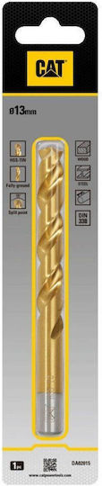 CAT Drill HSS Titanium with Cylindrical Shank for Metal και Wood 13x151mm