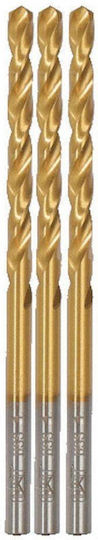 CAT Satz 3 Bohrer HSS Titan mit Zylindrischem Schaft für Metall και Holz