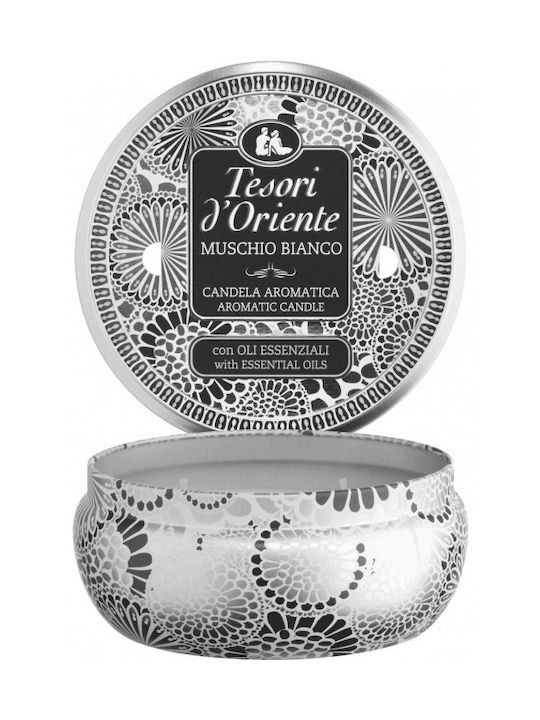 Tesori d'Oriente Aromatic Candle In Jar With White Musk Perfume 200gr
