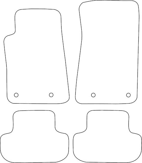 Set Velour Car Mats Fitting Chevrolet Camaro V 2006-2015 Blue Edging