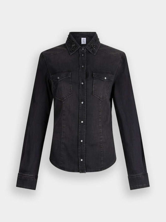 Mânecă lungă Femei Cămașă Black