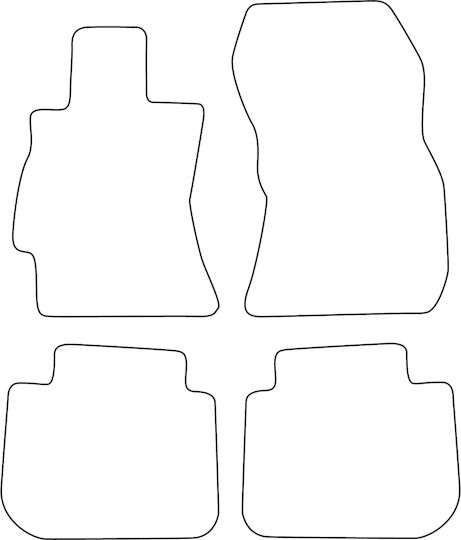 Set Velour Mats Matching Subaru Outback Iv 2009-2014 Black Edging