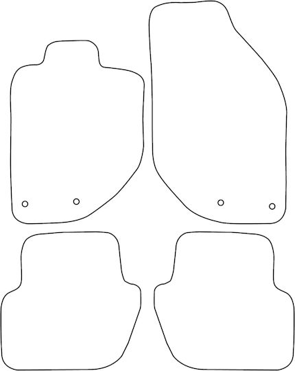 Set Velour Mats Matching Volvo V70 I 1991-1997 Red Edging