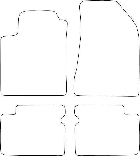 Velour Mat Set Fitting Fiat Bravo Ii 2007-2014 Red Edging