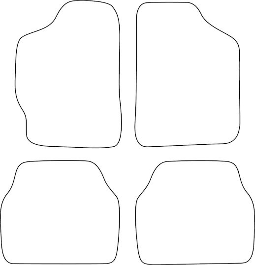 Set Veloursmatten Passend Für Mitsubishi Galant Vii 1992-1996 Blaue Kante