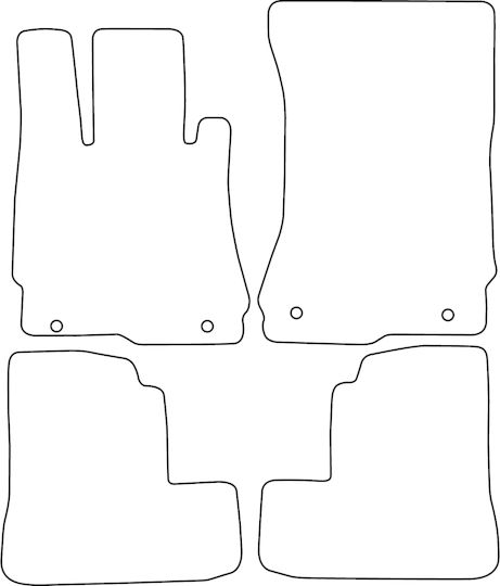Set Veloursmatten Passend Für Mercedes S-Klasse W221 2005-2013 Blaues Kante