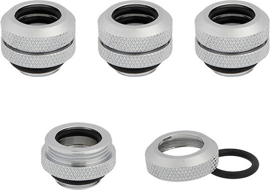 Corsair Hydro X Series XF Hardline 12mm OD Fitting Four Pack Fittings Silver