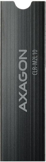 Axagon M.2 SSD-Kühlung 80mm SSD ALU Gehäuse Silikon-Wärmeleitpads Höhe 10mm Schwarze