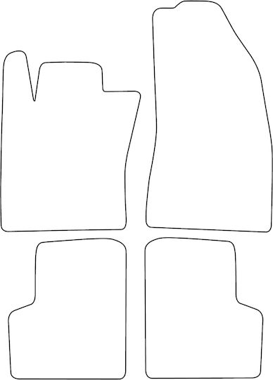 Set Velour Mats Fitting Jeep Renegade 2014 Red Edging