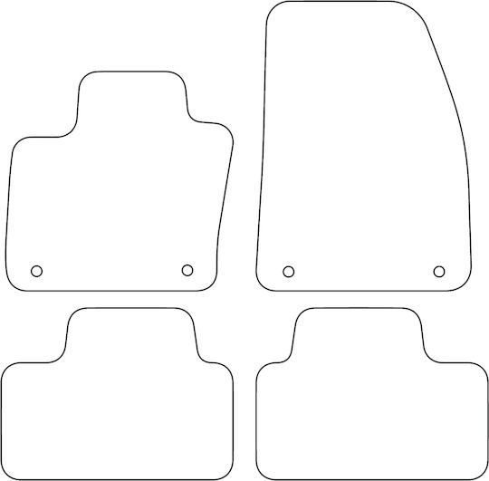 Set Velour Mats Fitting Volvo Xc40 2017 Black Edging