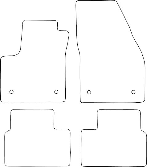 Set Velour Fußmatten Passend Opel Meriva Ii B 2010-2017 Schwarz Kante