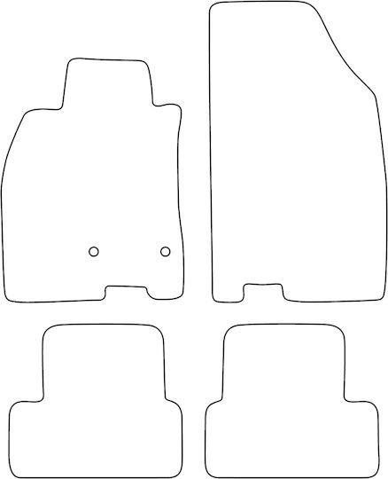 Set Velour Mats Matching Renault Fluence 2009-2016 Black Edging