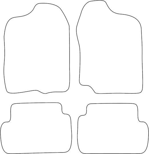 Set Veloursmatten passend für Suzuki Jimny III 1998-2018 Schwarz Kante
