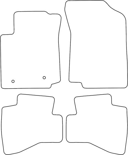 Set Covorașe Velur Potrivite Citroen C1 II 2014-2022 Cu Margine Albastră