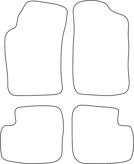 Set Velour Car Mats Matching Toyota Avensis I 1997-2003 Black Edging