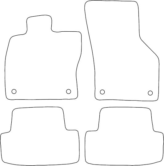 Set Velour Mats Matching Audi S3 8v 2013 Red Edging