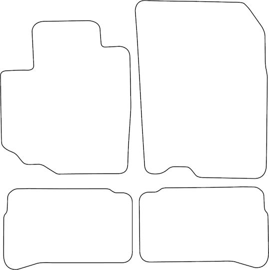 Velour Floor Mat Set Suzuki Vitara Ii 2014-2018 Red Edging