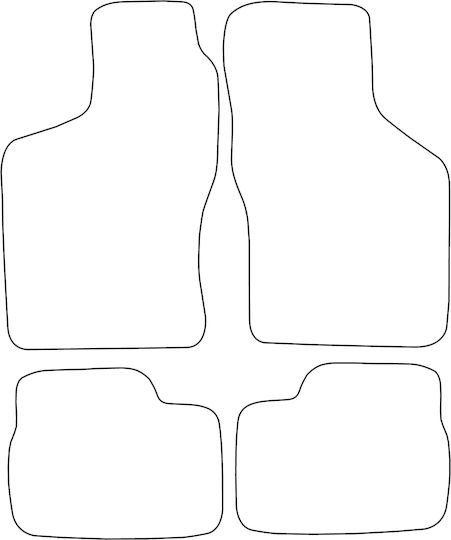 Set Velour Car Mats Matching Opel Calibra 1990-1997 Blue Edging