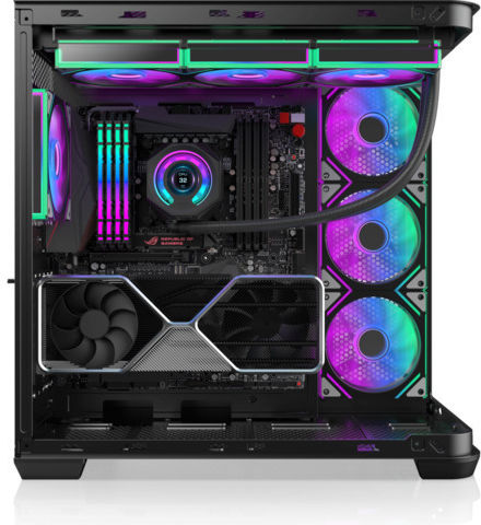 Raijintek ATREUS BT7 Gaming Midi-Turm Computergehäuse mit Seitenfenster und RGB-Beleuchtung Schwarz