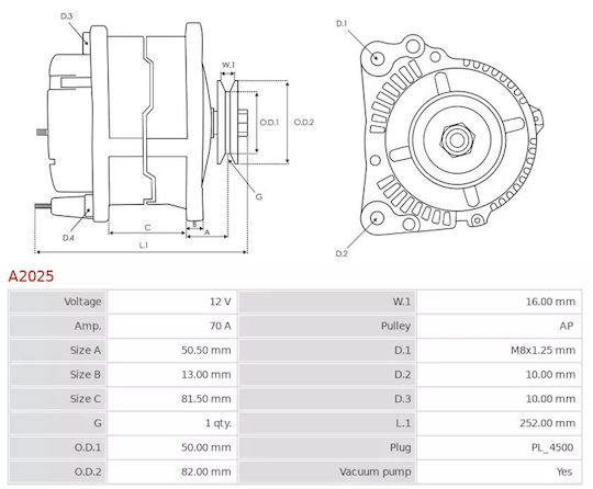 Alternator Isuzu Rodeo Opel Monterey